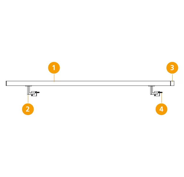 Edelstahl Handlauf Quadro mit Vierkantprofil 40 x 40 mm an der Wand montiert