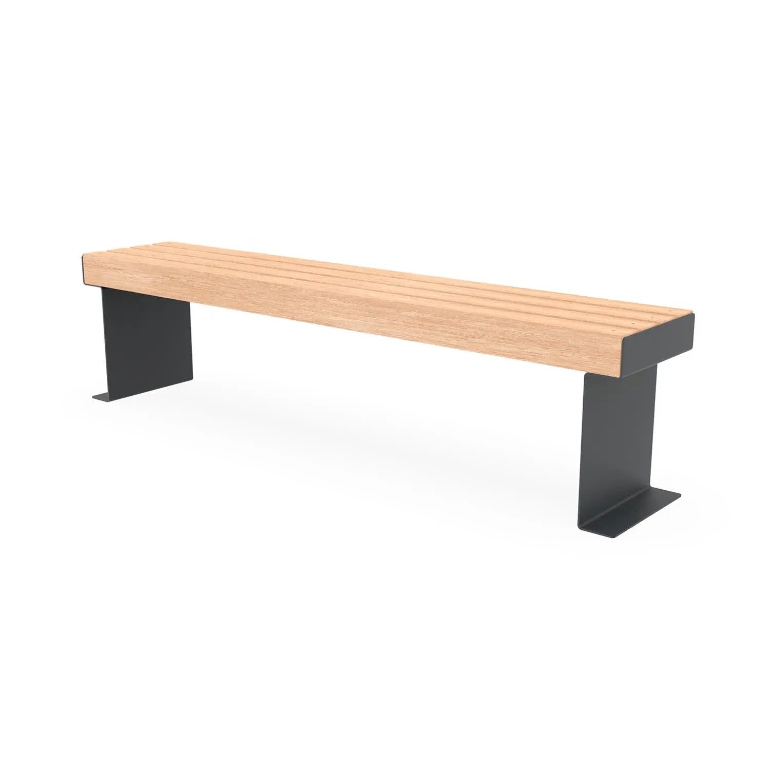 Hockerbank Caracas verzinkt mit Lärchenholz 80 x 100 mm