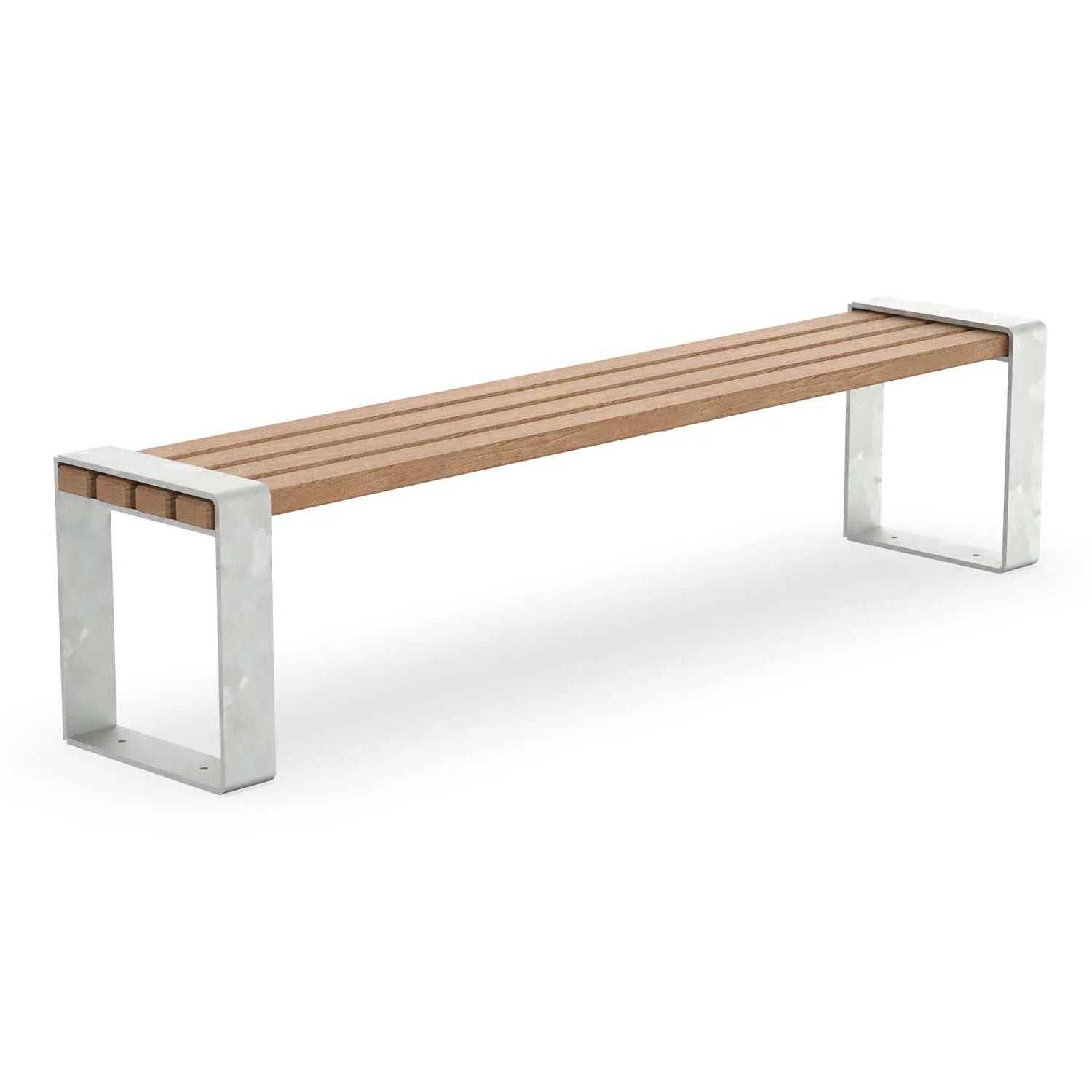 Hockerbank Quito verzinkt mit Lärchenholz