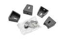 Verbindungsset SELECT+ mit vier Montage-Elementen aus Aluminium und Befestigungsschrauben in DB703
