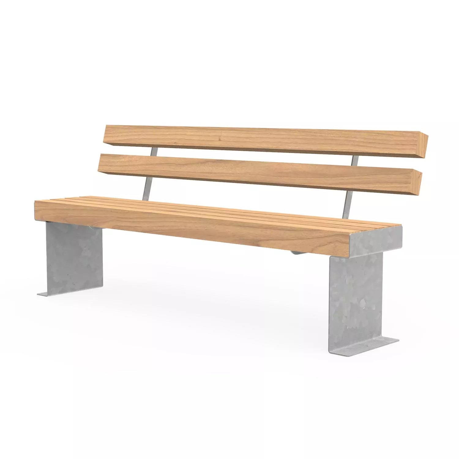 Parkbank Caracas verzinkt mit Lärchenholz 80 x 100 mm