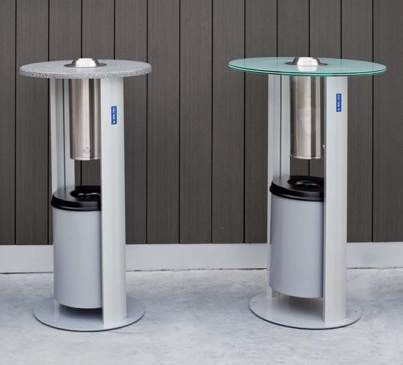 Rauchertisch mit Steinplatte