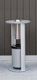 Rauchertisch mit Steinplatte und integriertem Aschenbecher aus Edelstahl, modern, outdoor