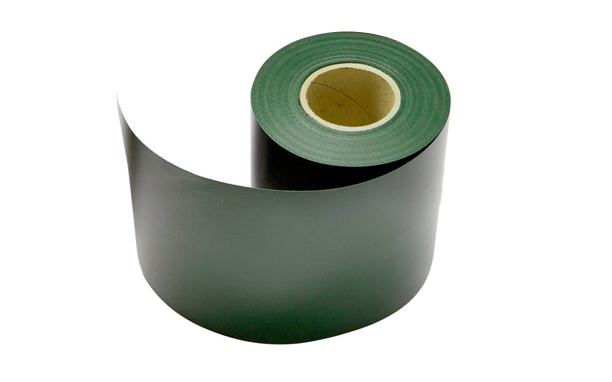 Sichtschutzrolle A1 BLICKDICHT in Moosgrün RAL 6005, 190 mm hoch, 35 m Rolle