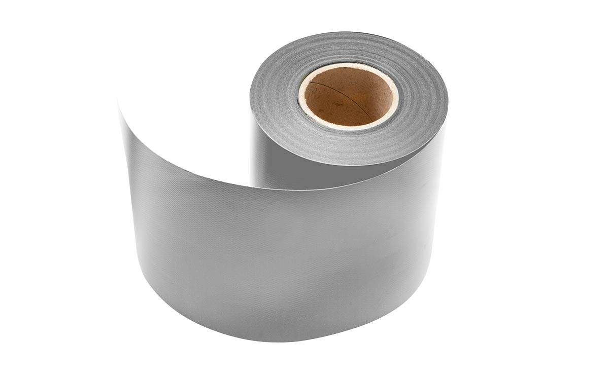 Sichtschutzrolle A1 BLICKDICHT in Weißaluminium RAL 9006, 190 mm hoch, 35 m Rolle