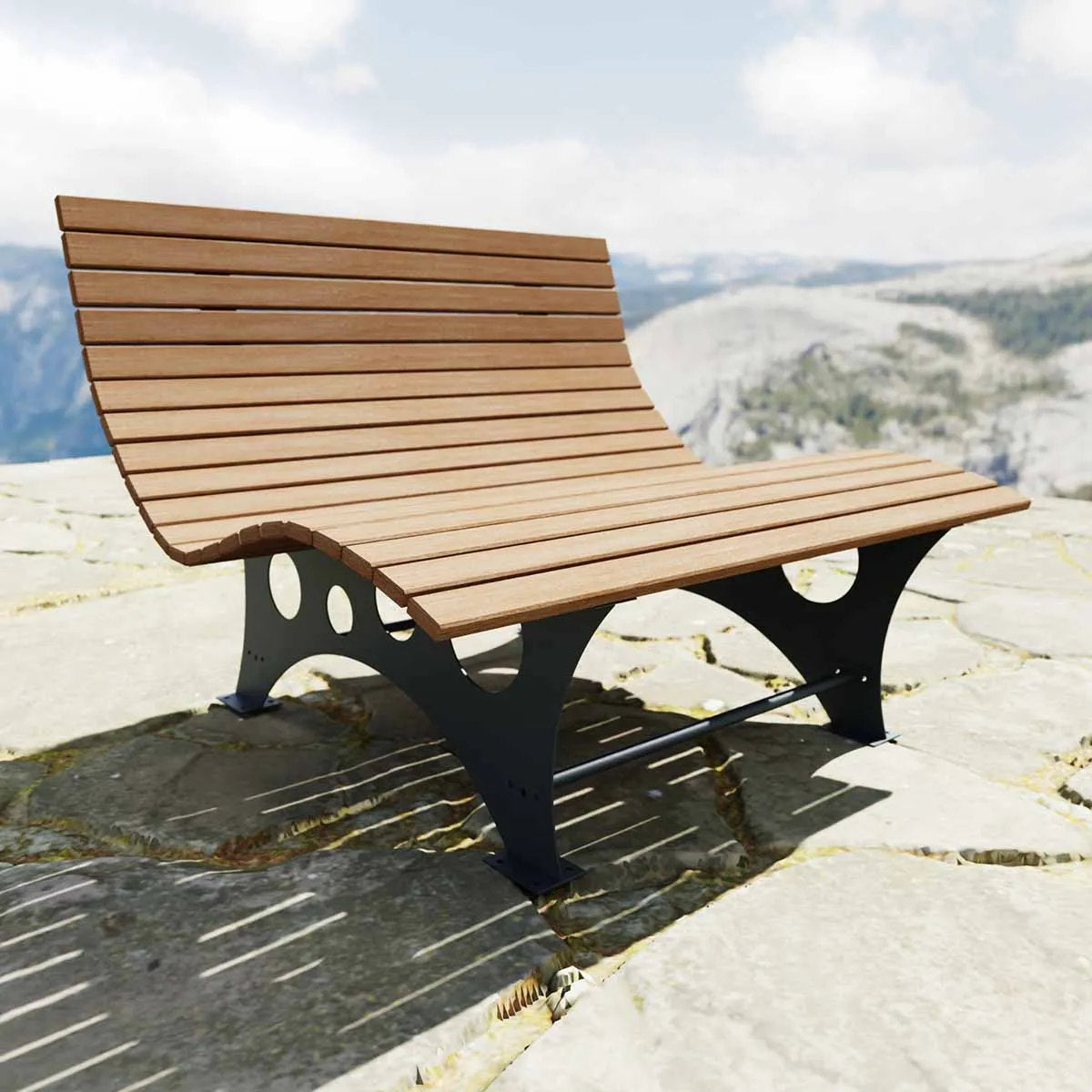 Sonnenliege / Waldsofa "Tulum" | Lärchenholz | RAL 7016 | Beispiel 1