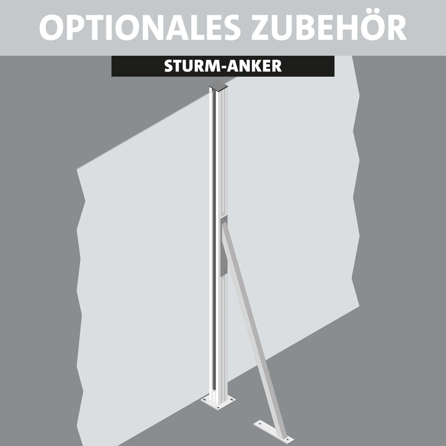 Sturmanker aus Aluminium als optionales Zubehör zur Stabilisierung von Metallkonstruktionen