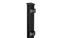 Zaunpfosten Typ BLACKY in Tiefschwarz RAL 9005, Rechteckrohr 60 x 40 x 1,5 mm mit Befestigungselementen