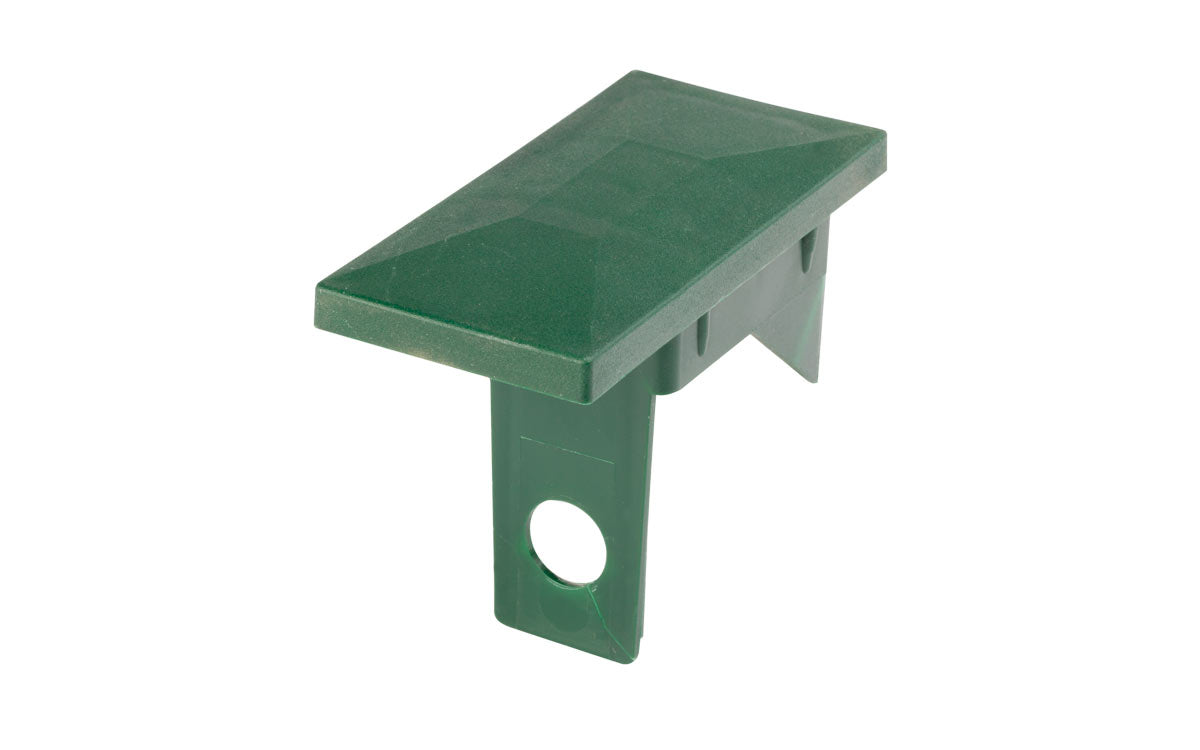 Kunststoff-Pfostenkappe für Zaunpfosten Typ A 60 x 40 mm mit Überstand in Moosgrün RAL 6005