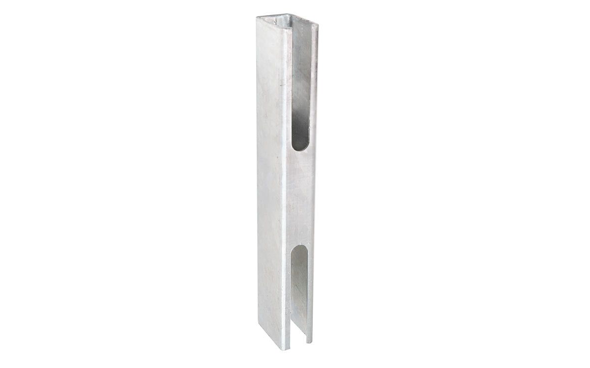 Einsteckadapter für Zaunpfostenverlängerung, geschlitztes Rohr 55 x 35 x 300 mm, feuerverzinkt
