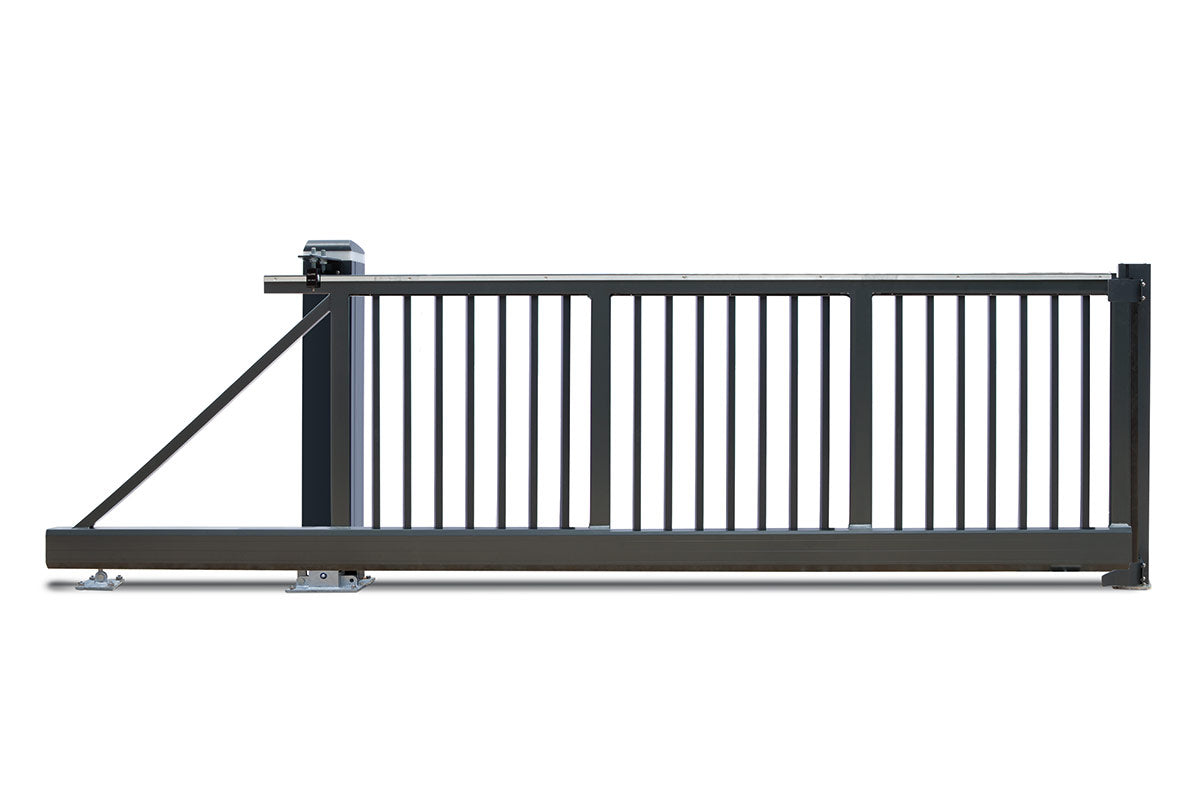 Aluminium-Schiebetor AluStar mit Stabfüllung, freigestellt