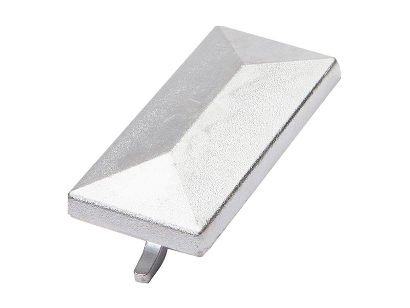 Aluminiumkappe mit Überstand und Haken für Zaunpfosten Typ XAA, Alu natur