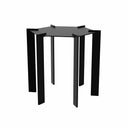 Beistelltisch CLASSIC aus Metall, hexagonale Tischplatte, Tiefschwarz – Made in Germany