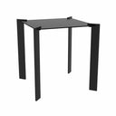 Beistelltisch CLASSIC aus Metall, quadratische Tischplatte, Tiefschwarz – Made in Germany