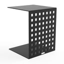 Beistelltisch EVOC 03 aus Stahl in C-Form, Tiefschwarz, Höhe 45 cm – Made in Germany
