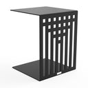 Beistelltisch EVOC 04 aus Stahl in C-Form, Tiefschwarz, Höhe 45 cm – Made in Germany