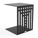 Beistelltisch EVOC 06 aus Stahl in C-Form, Tiefschwarz, Höhe 45 cm – Made in Germany