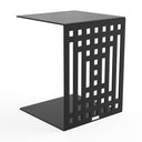 Beistelltisch EVOC 08 aus Stahl in C-Form, Tiefschwarz, Höhe 45 cm – Made in Germany
