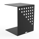 Beistelltisch EVOC 10 aus Stahl in C-Form, Tiefschwarz, Höhe 45 cm – Made in Germany