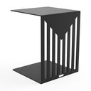 Beistelltisch EVOC 11 aus Stahl in C-Form, Tiefschwarz, Höhe 45 cm – Made in Germany