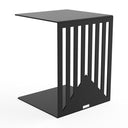 Beistelltisch EVOC 12 aus Stahl in C-Form, Tiefschwarz, Höhe 45 cm – Made in Germany