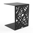 Beistelltisch EVOC 14 aus Stahl in C-Form, Tiefschwarz, Höhe 45 cm – Made in Germany