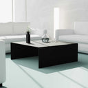 Couchtisch MOOD aus Metall, quadratisch 80x80 cm, Tiefschwarz matt – Made in Germany