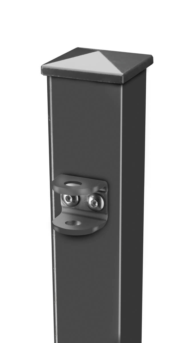 Pfosten switch mit Pyramiden-Aluminiumkappe und U-Anschraublaschen
