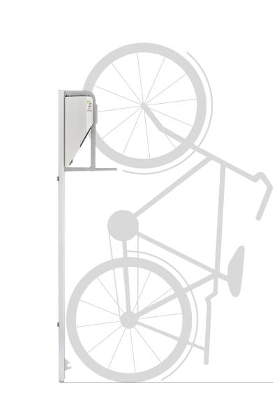 E-Bike Fahrrad Wandhalterung Fahrradlift vertikal PARKIS STAINLESS STEEL Detail 1