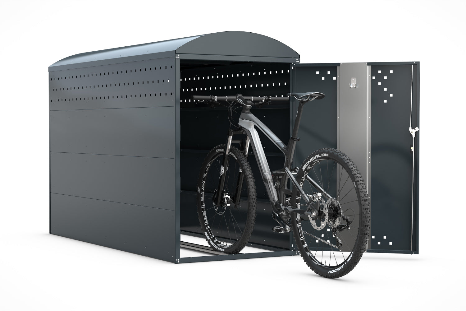 Fahrradbox Bikebox 1B mit Bogendach