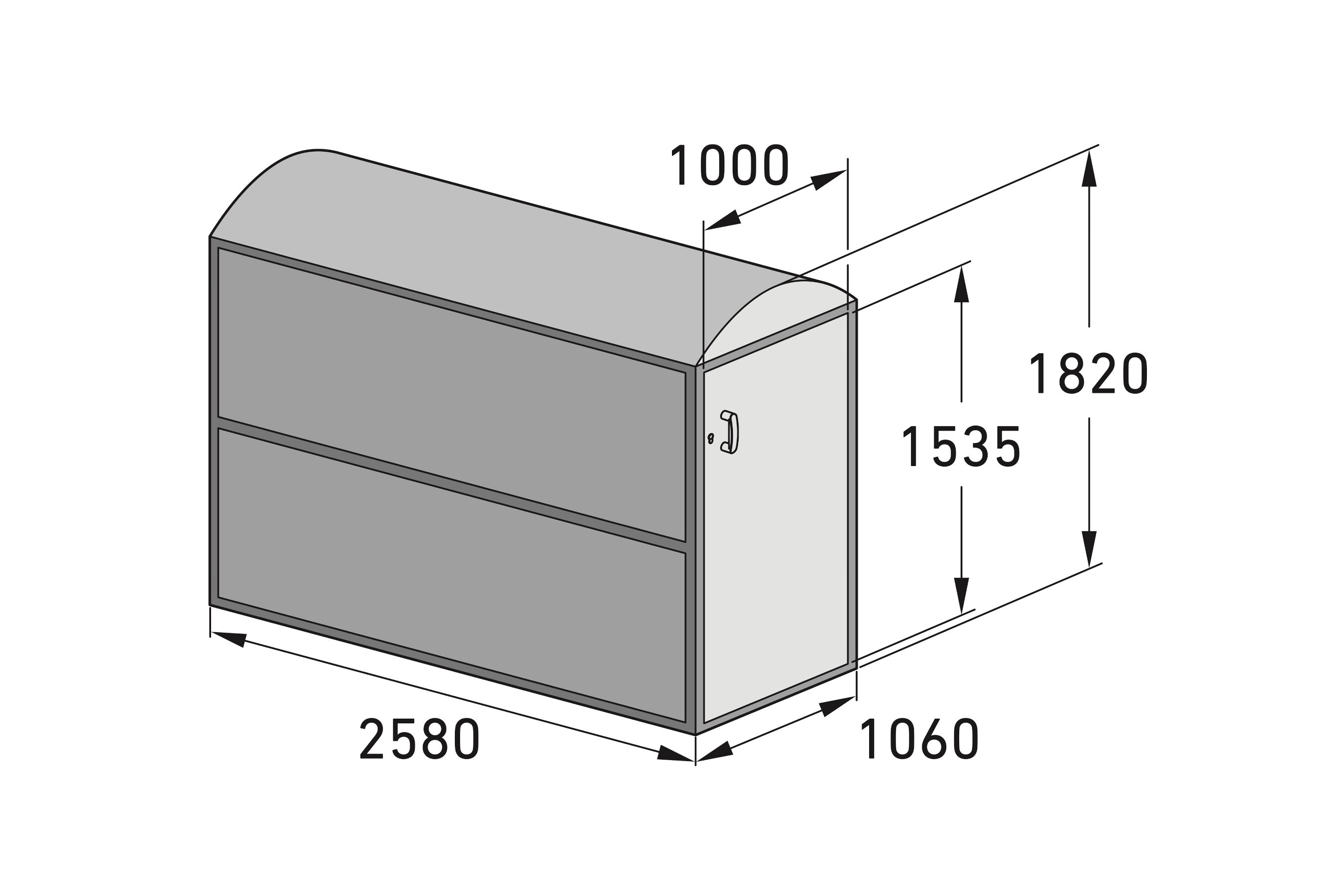Fahrradbox Bikebox aus Metall 2 maxi