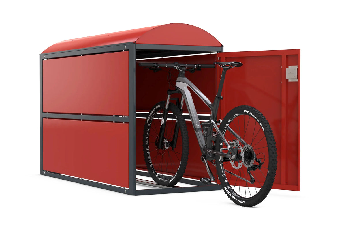 fahrradrahmen box Fahrrad Bike Box aus Metall in Farbe B:two: + E-Bike Ladestation