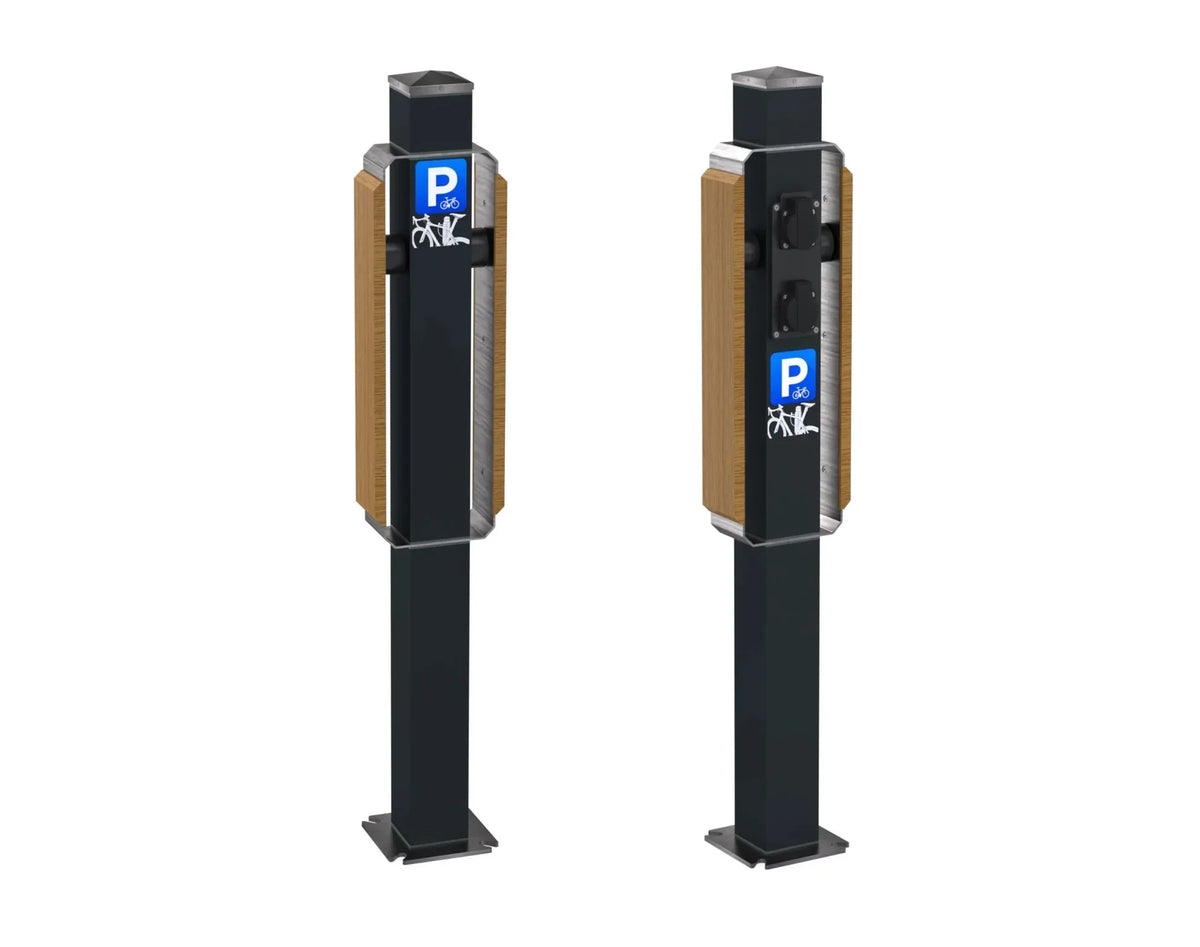Fahrradständer VeloDock – Anlehnparker, E-Bike-Ladeoption, Ladestation