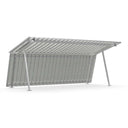 Fahrradunterstand BASIC Grundeinheit, Stahl feuerverzinkt, Dach und Rückwand aus Trapezblech, 5180 mm breit, zum Aufdübeln