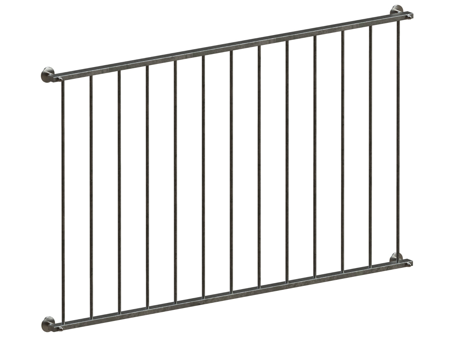 Französischer Balkon Basic2 verzinkt vorgesetzt Detail