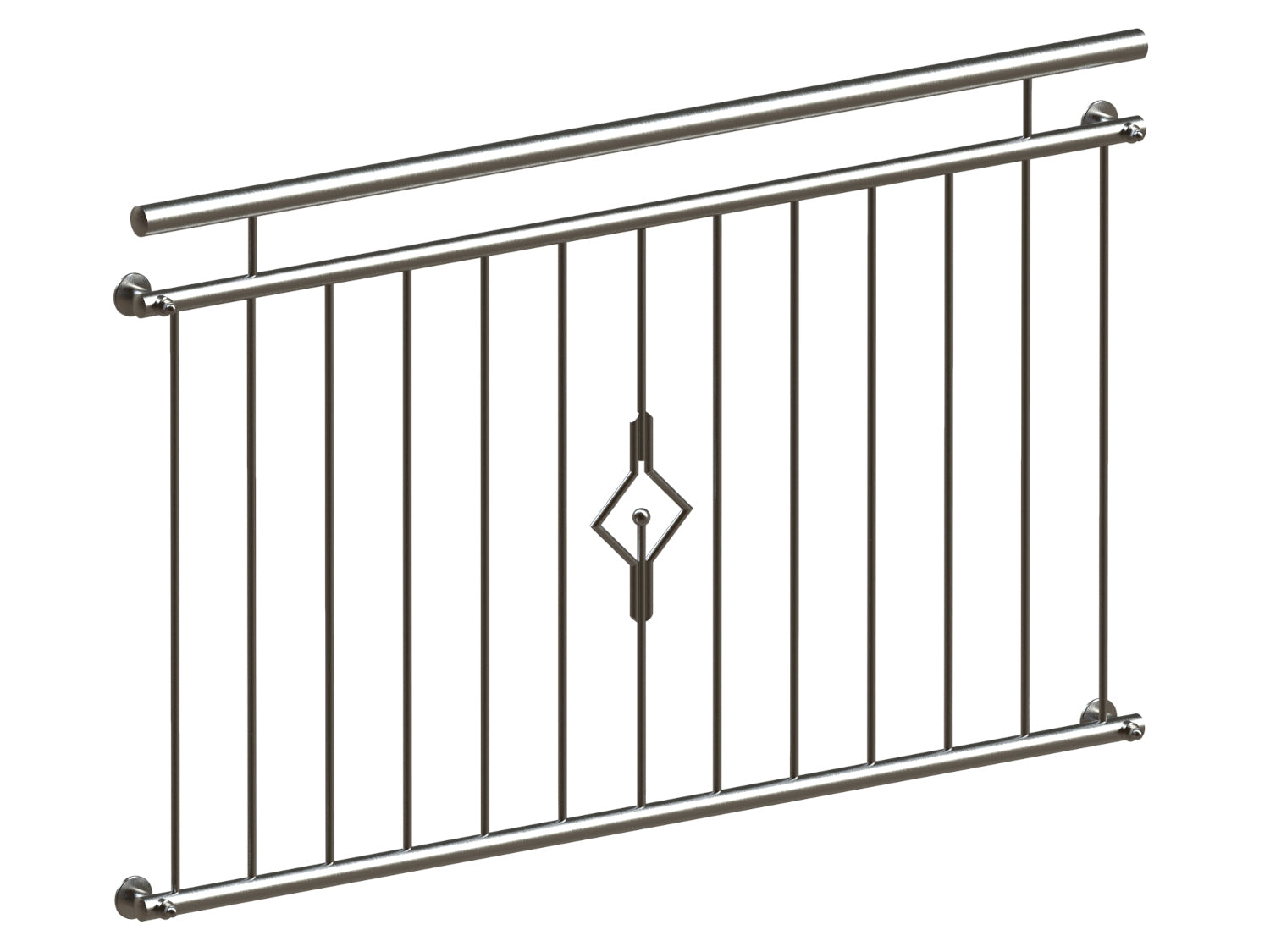 Französischer Balkon Dijon Edelstahl vorgesetzt Detail