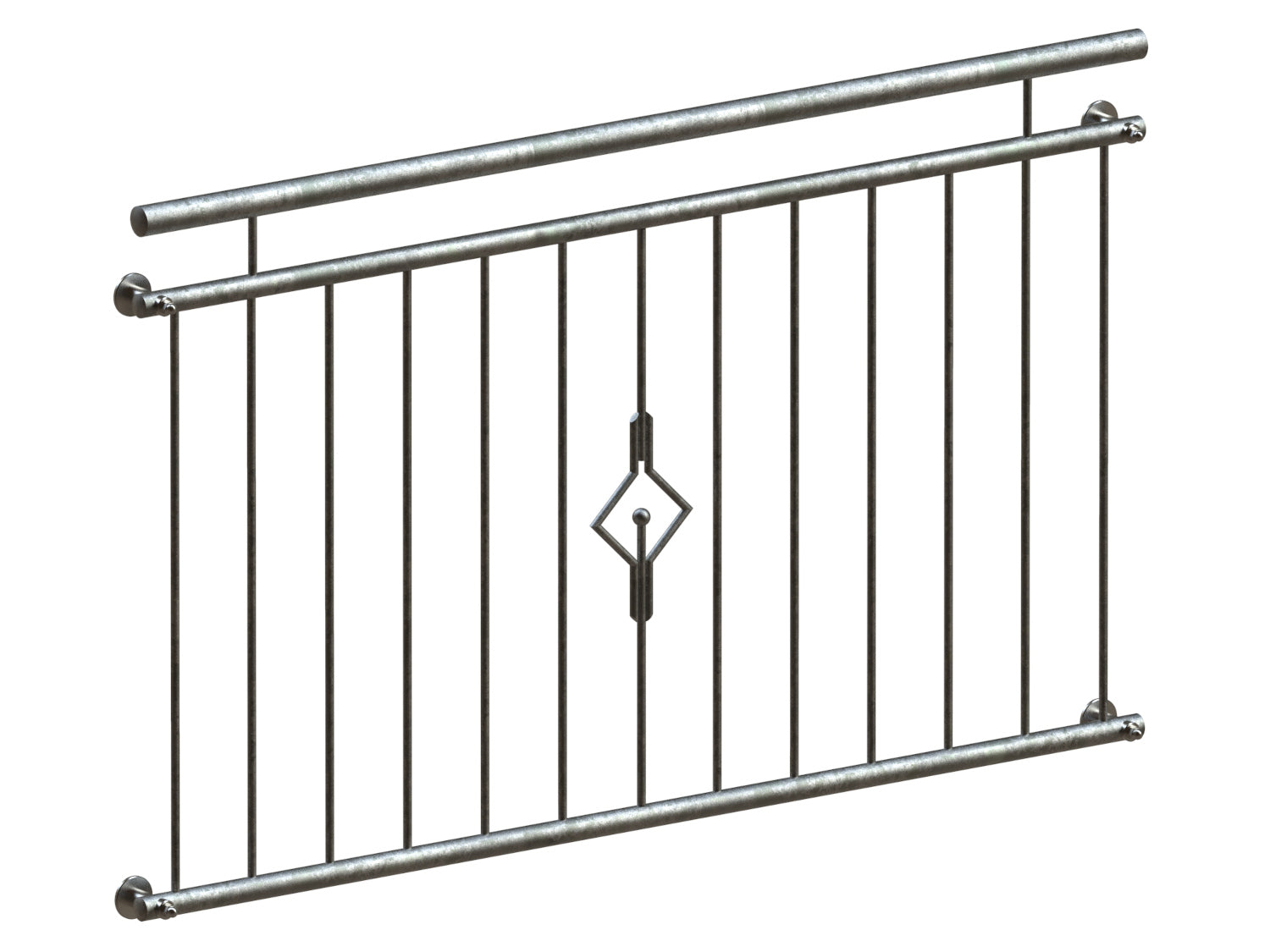 Französischer Balkon Dijon verzinkt vorgesetzt Detail