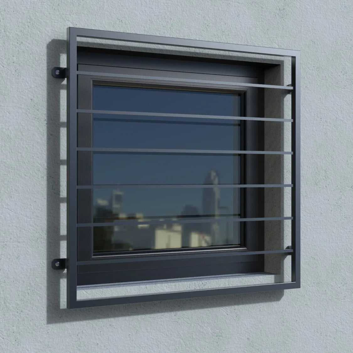Fenstergitter Modell Pisa ohne Fensterbrett pulverbeschichtet vorgesetzt real