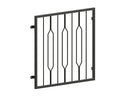 Fenstergitter aus Metall in RAL7016, modernes Design mit vertikalen Stäben