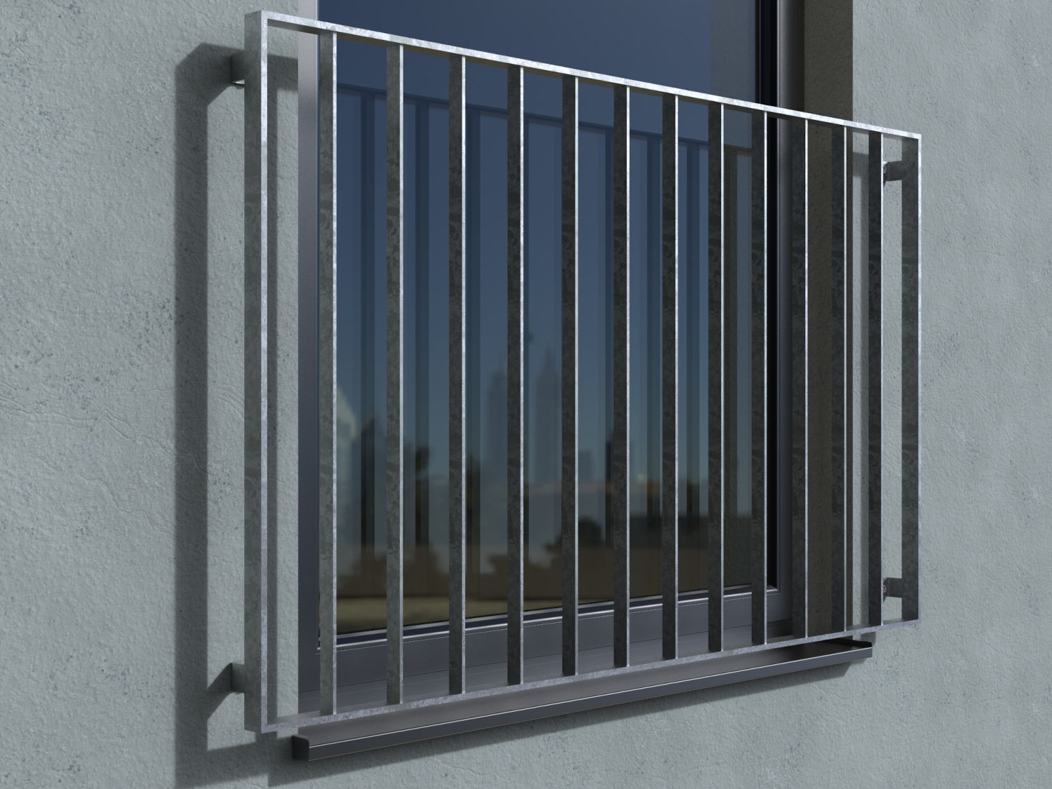 Französischer Balkon Marseille verzinkt vorgesetzt real