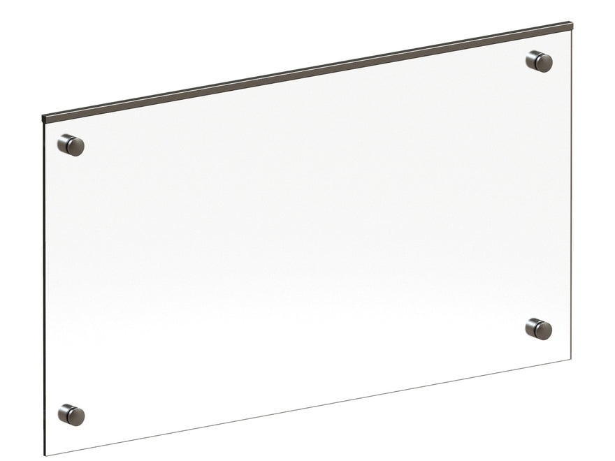 Französischer Balkon modern aus Ganzglas mit Klarglas und Edelstahl-Haltern