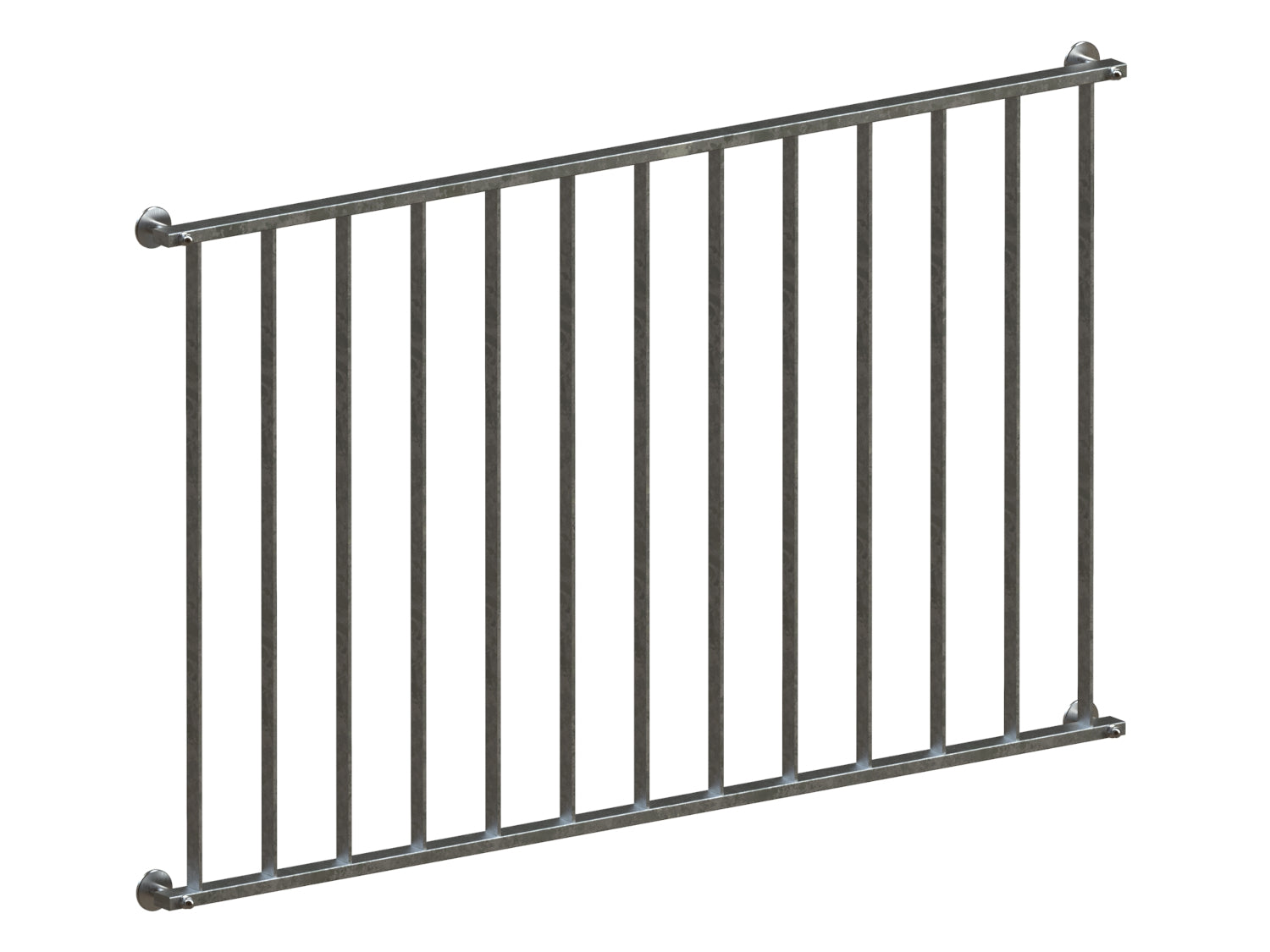 Französischer Balkon Basic 3 verzinkt vorgesetzt Detail