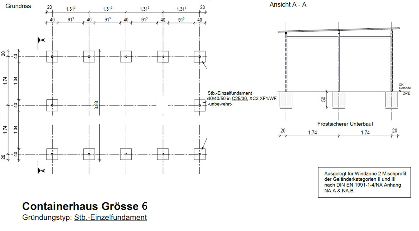 Fahrradhaus Mülltonnenhaus Gr. 6 531 x 354 cm