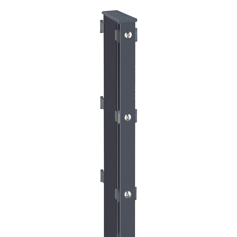 Gabionen-Doppelpfosten 120/40 mm in Anthrazitgrau zum Einbetonieren