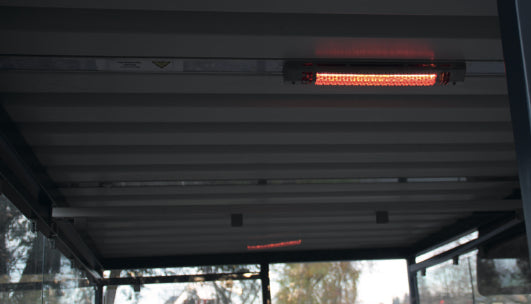 HeatIn Heizungssystem 1500 Watt für Überdachungen mit Trapezblech-Dach