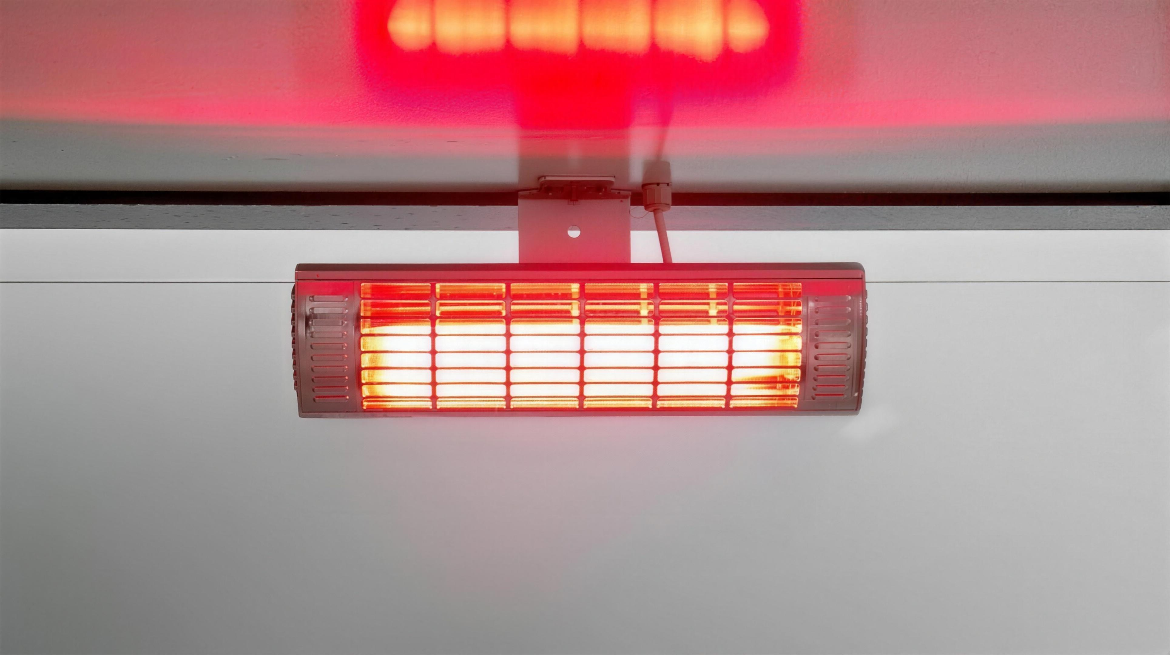 Infrarot-Heizstrahler Komfort-Set mit Timermodul für Raucherkabinen im Außenbereich