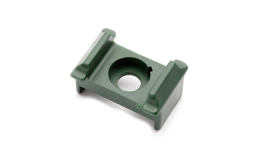 Klammer Doppelsteg mit Nut in Moosgrün RAL 6005