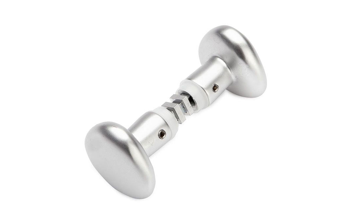 Knauf-Set variabel mit zwei gerundeten Aluminiumknäufen für Locinox-Schlösser