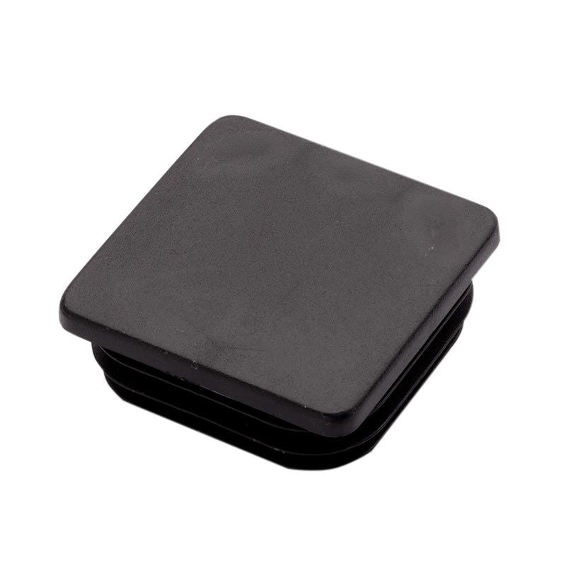 Lamellenkappe für Zaunpfosten 60 x 60 mm in Tiefschwarz RAL 9005