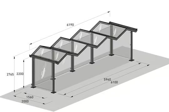Waiting area - Canopy Model Zurich - as bus shelter, smoking shelter, pavilion